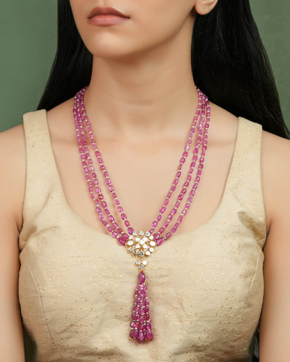 Vedika Polki And Diamond Bead Pendant