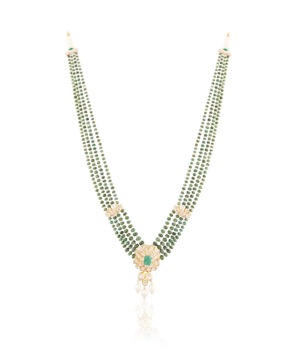 Zella Polki And Diamond Bead Pendant