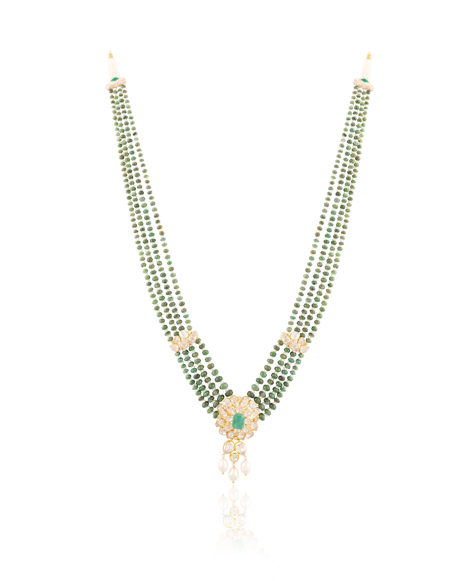 Zella Polki And Diamond Bead Pendant