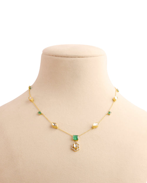 Advita Polki And Diamond Pendant