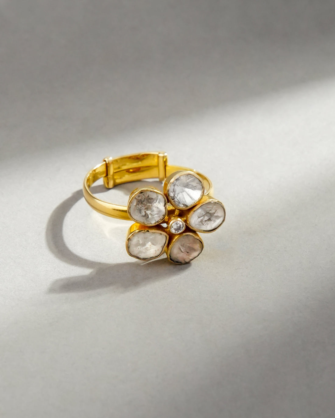 Savora Polki And Diamond Ring