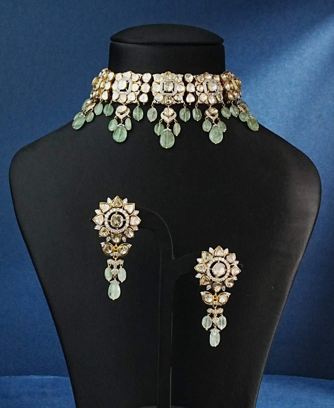 Estella Choker And Ritu Tops Polki Set