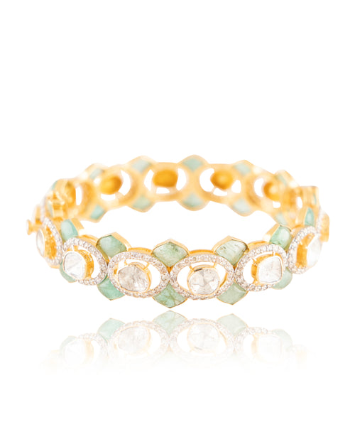 Evie Polki  And Diamond Bangle