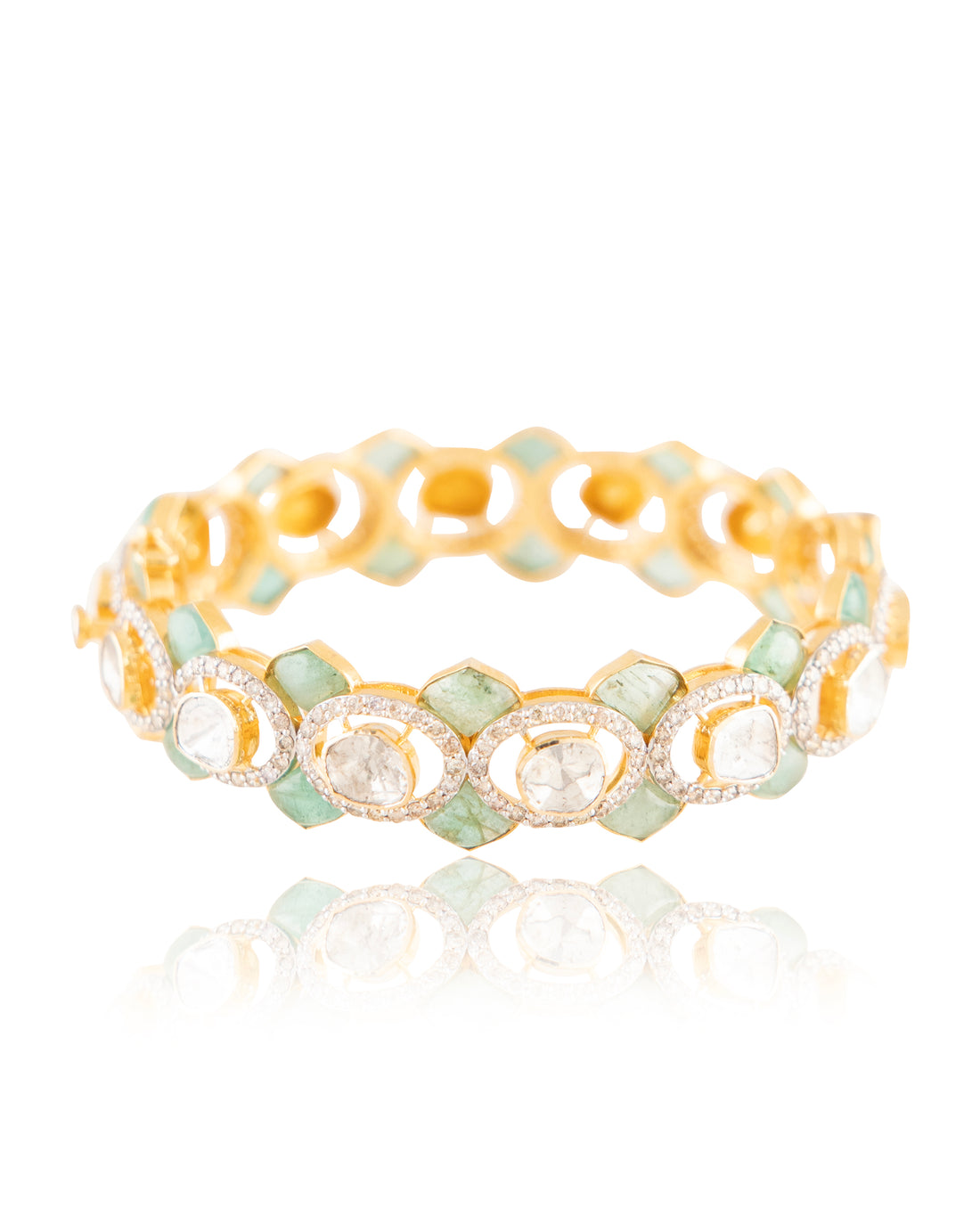 Evie Polki  And Diamond Bangle