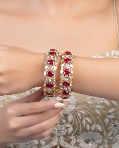 Jyoti Polki And Diamond Bangle