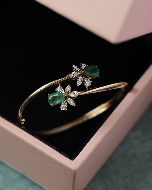 Open Diamond Bangle