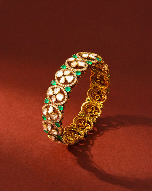 Nilima Polki And Diamond Bangle