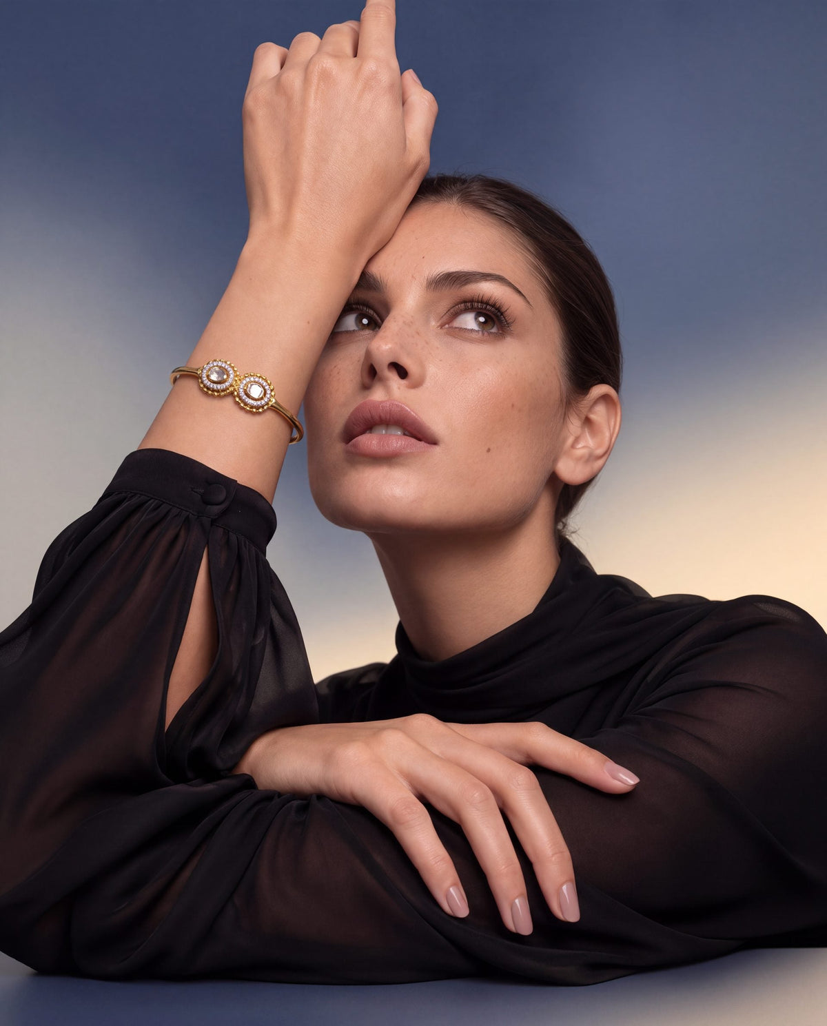 Urmika Polki And Diamond Bangle