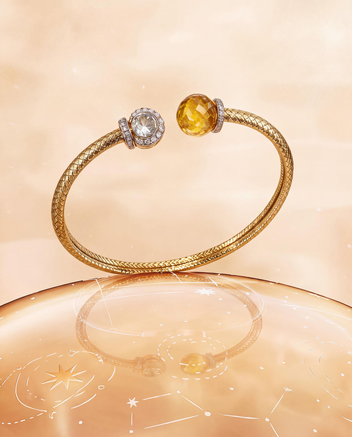 Jivika Polki And Diamond Bangle