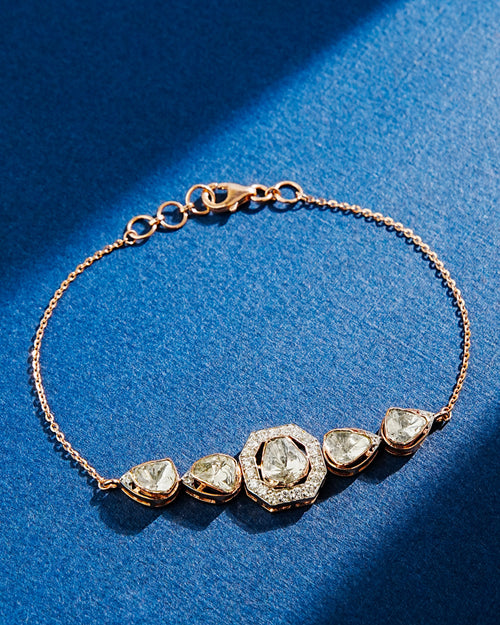 Madhurima Polki And Diamond Loose Bracelet
