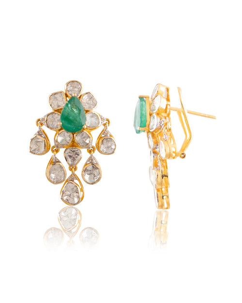 Nalise Polki And Diamond Long Earrings