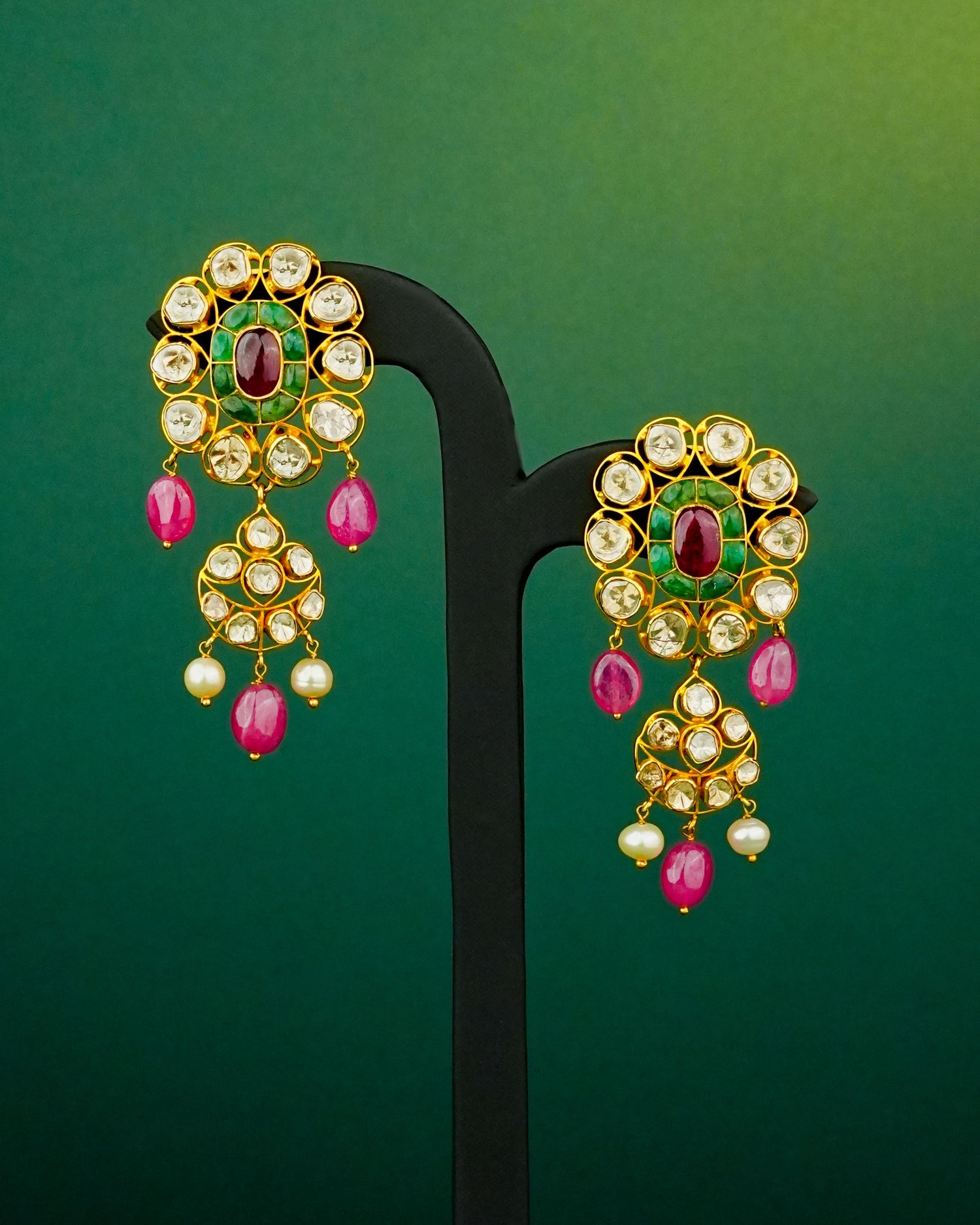 Desa Polki Long Earrings
