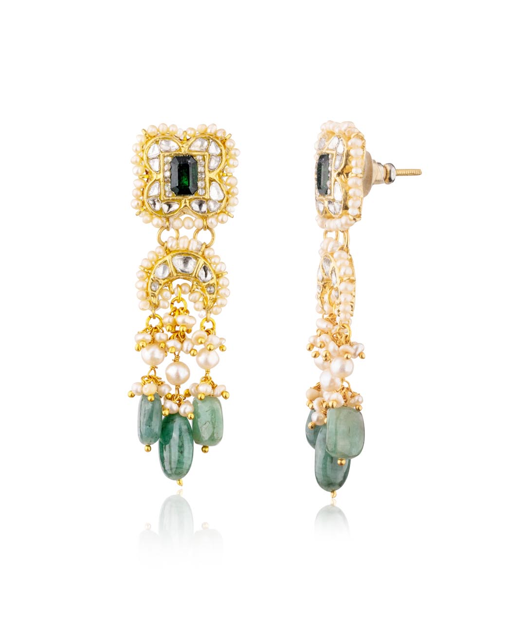 Sandya Polki Long Earrings