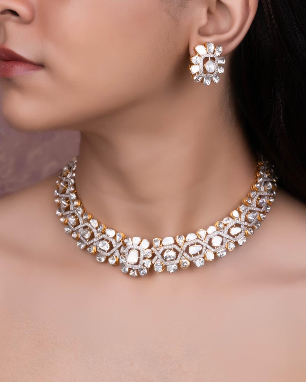 Panna Polki And Diamond Tops