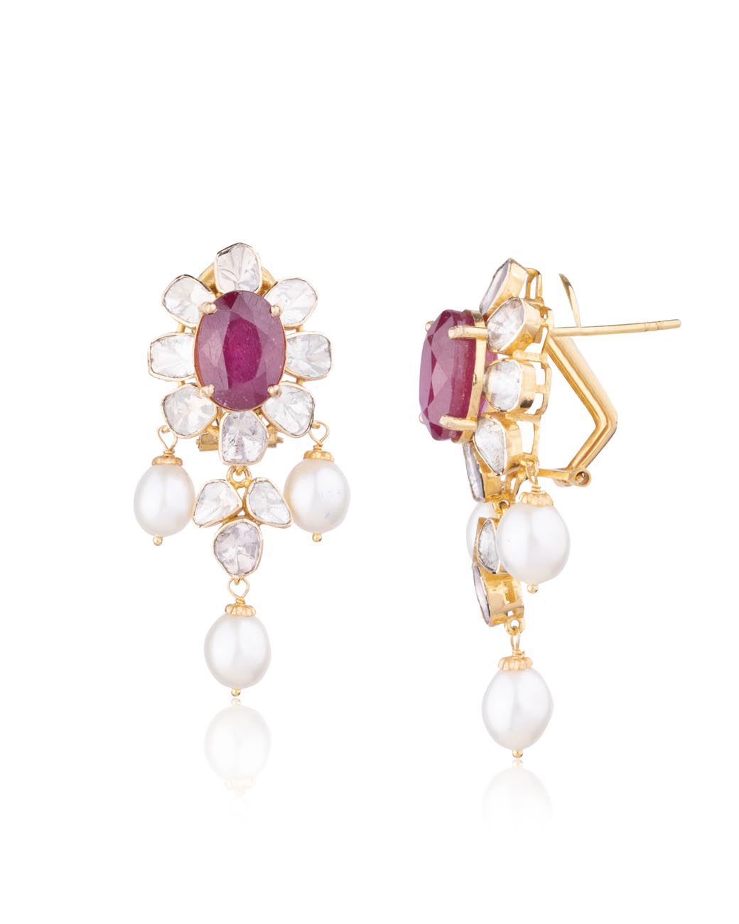 Shilpa Polki Long Earrings