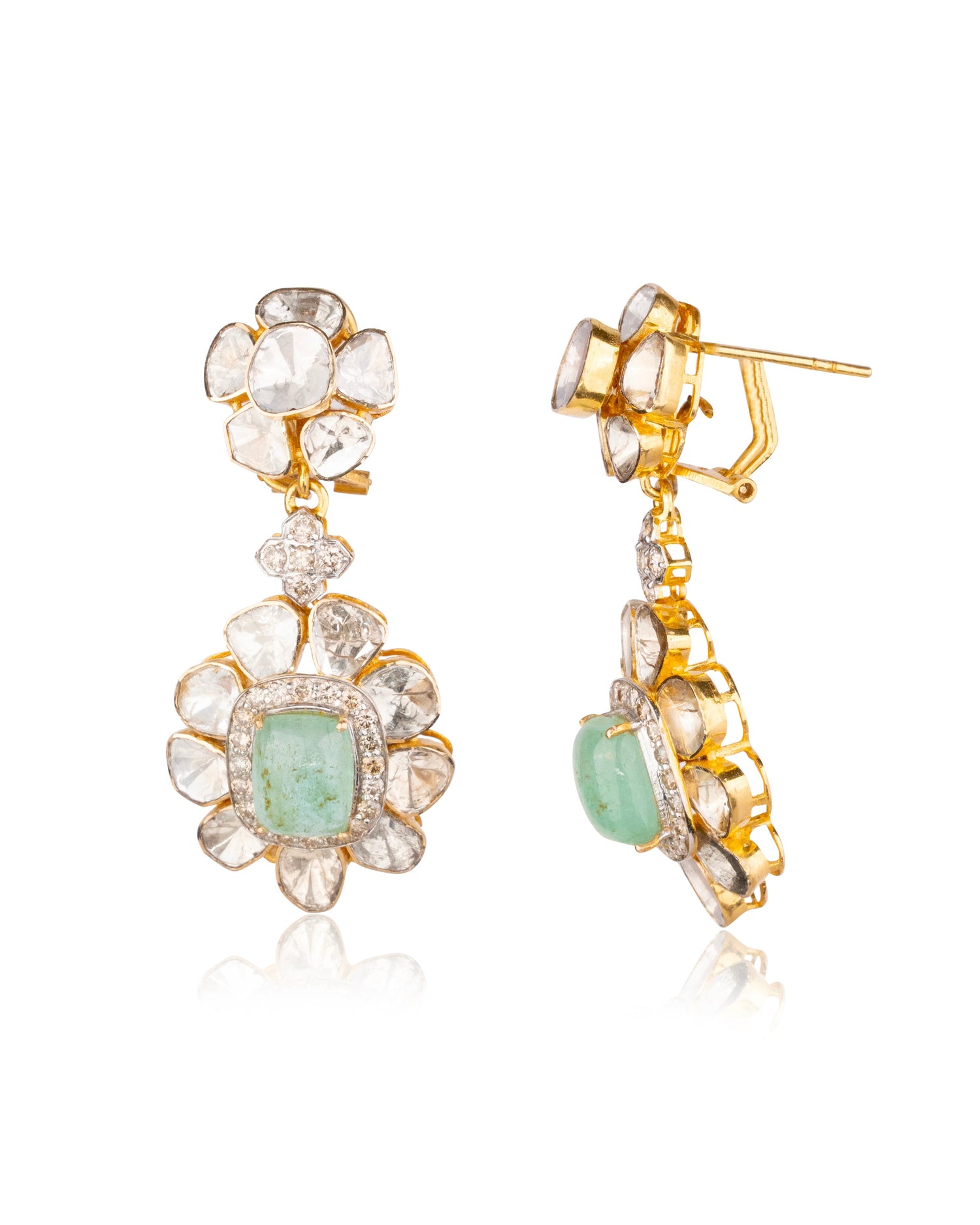Presley Polki And Diamond Long Earrings