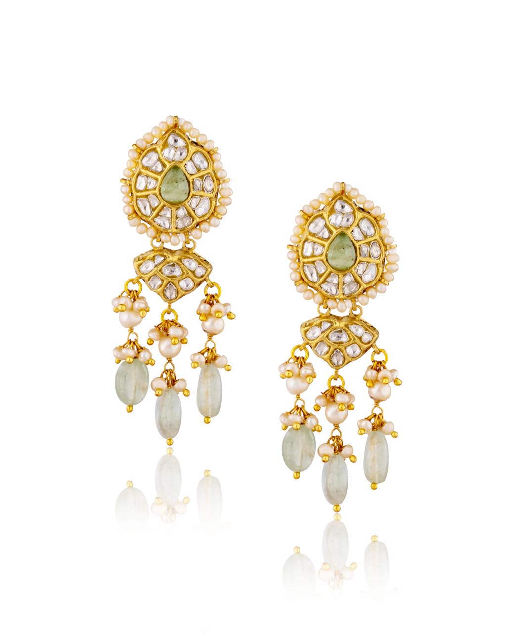 Phoebe Polki Long Earrings
