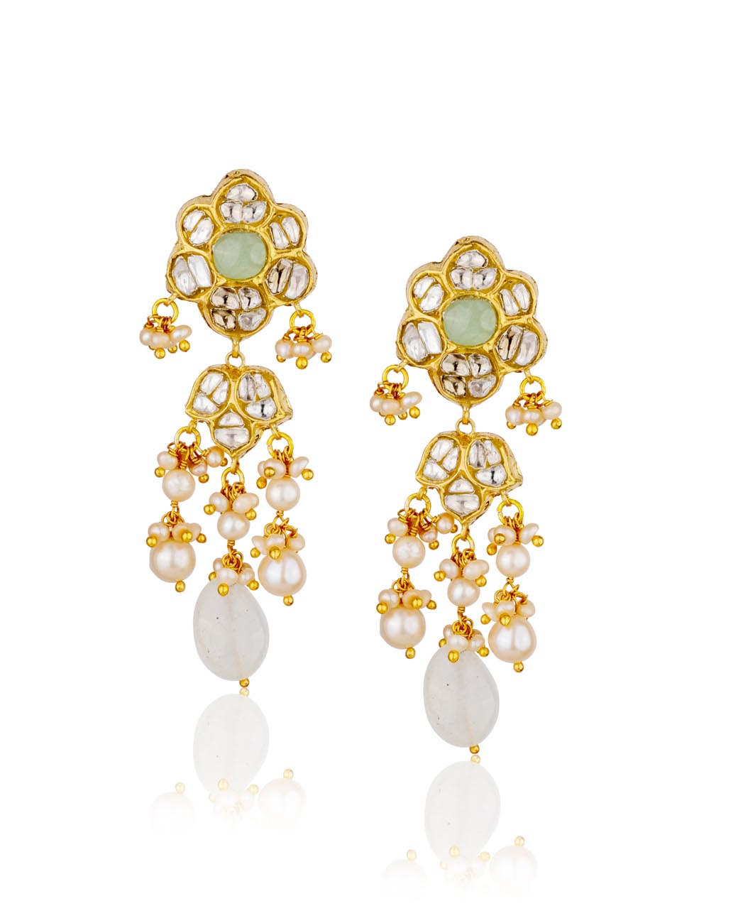 Madhavi Polki Long Earrings