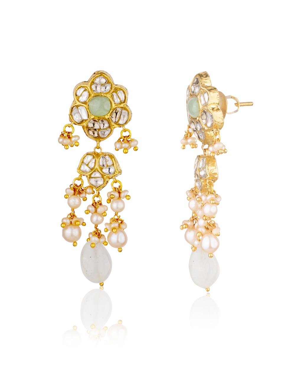 Madhavi Polki Long Earrings