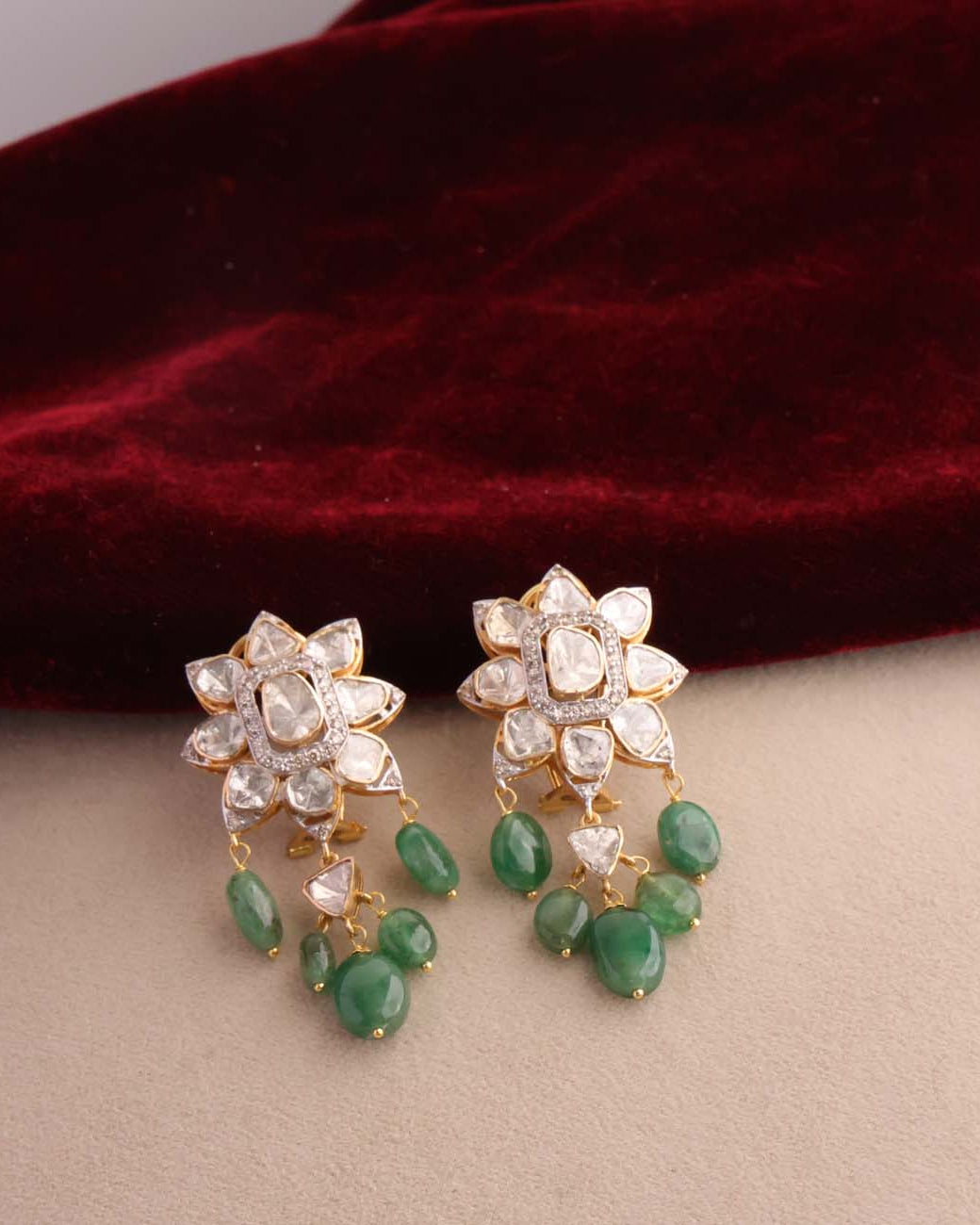 Shejali Polki And Diamond Tops