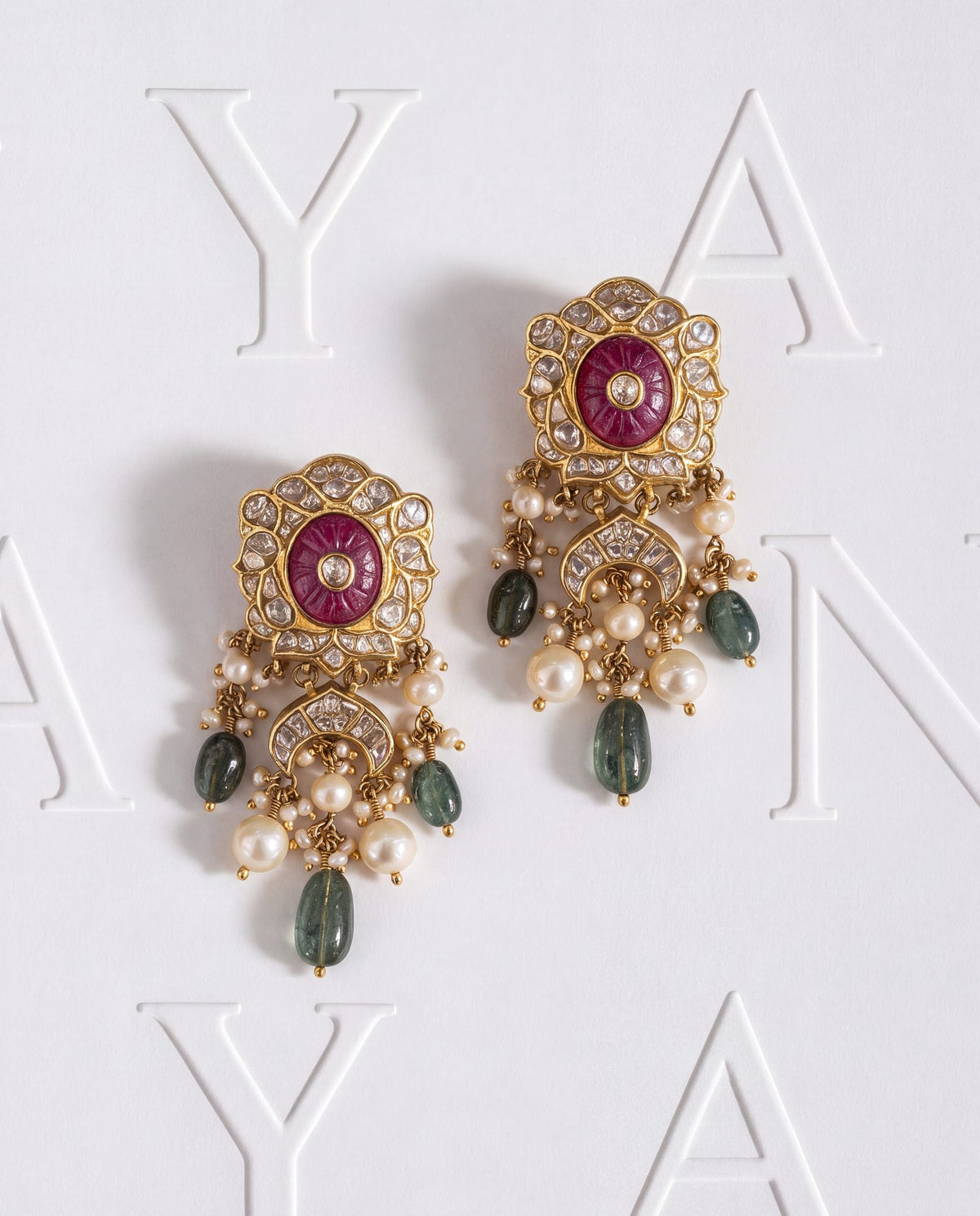 Colleen Polki Long Earrings