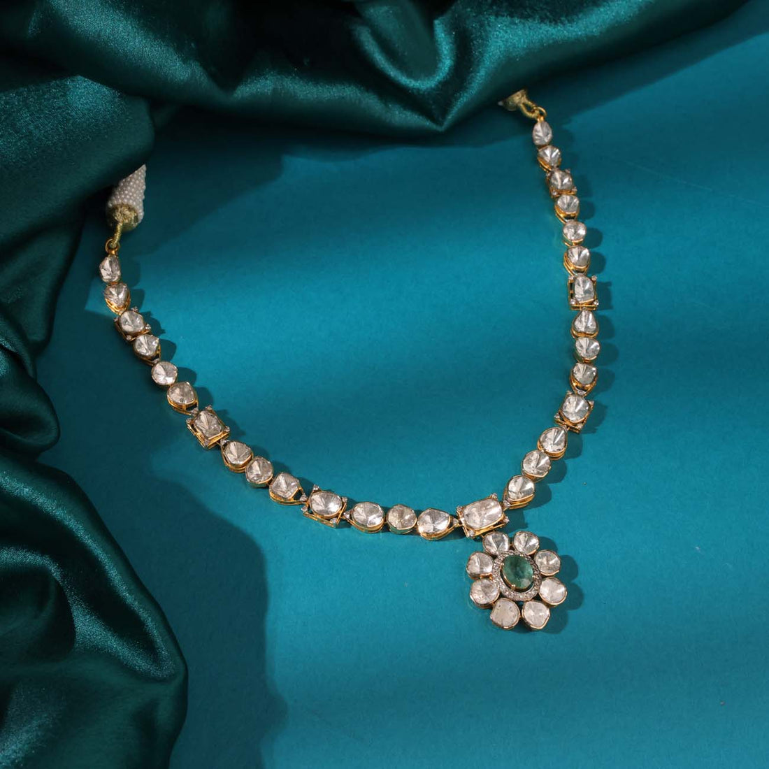 Vishala Polki And Diamond Necklace