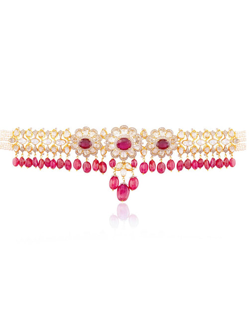 Cher Polki And Diamond Choker