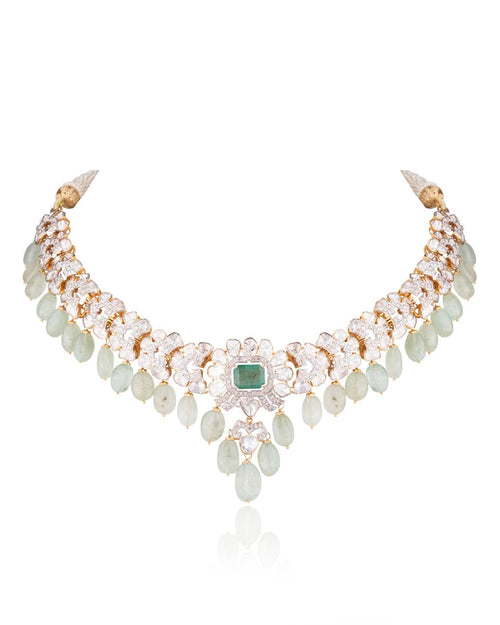 Priya Polki And Diamond Necklace