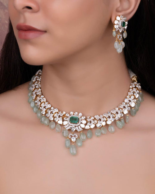 Priya Polki And Diamond Necklace