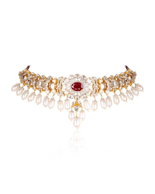 Piper Polki And Diamond Long Necklace