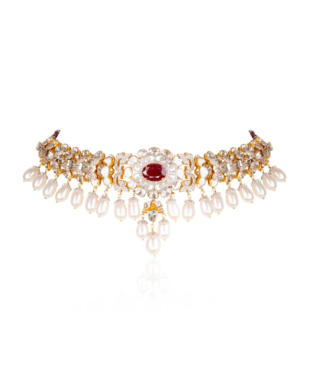 Piper Polki And Diamond Long Necklace