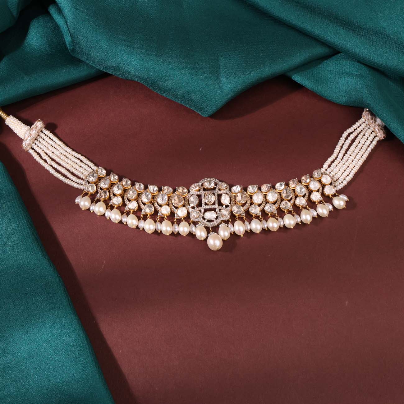 Kishori Polki And Diamond Choker