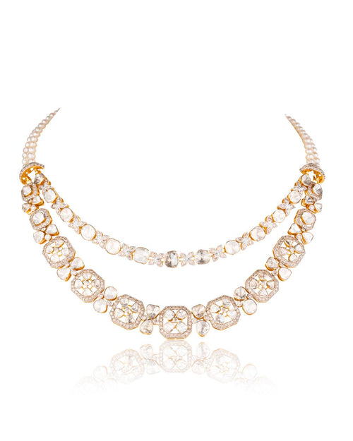 Sunidhi Polki And Diamond Necklace