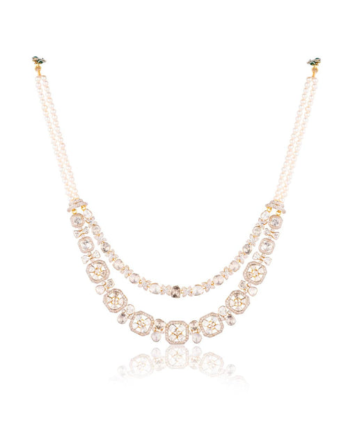 Sunidhi Polki And Diamond Necklace