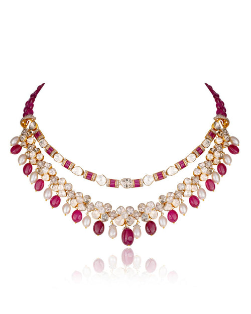 Chloe Polki And Diamond Necklace