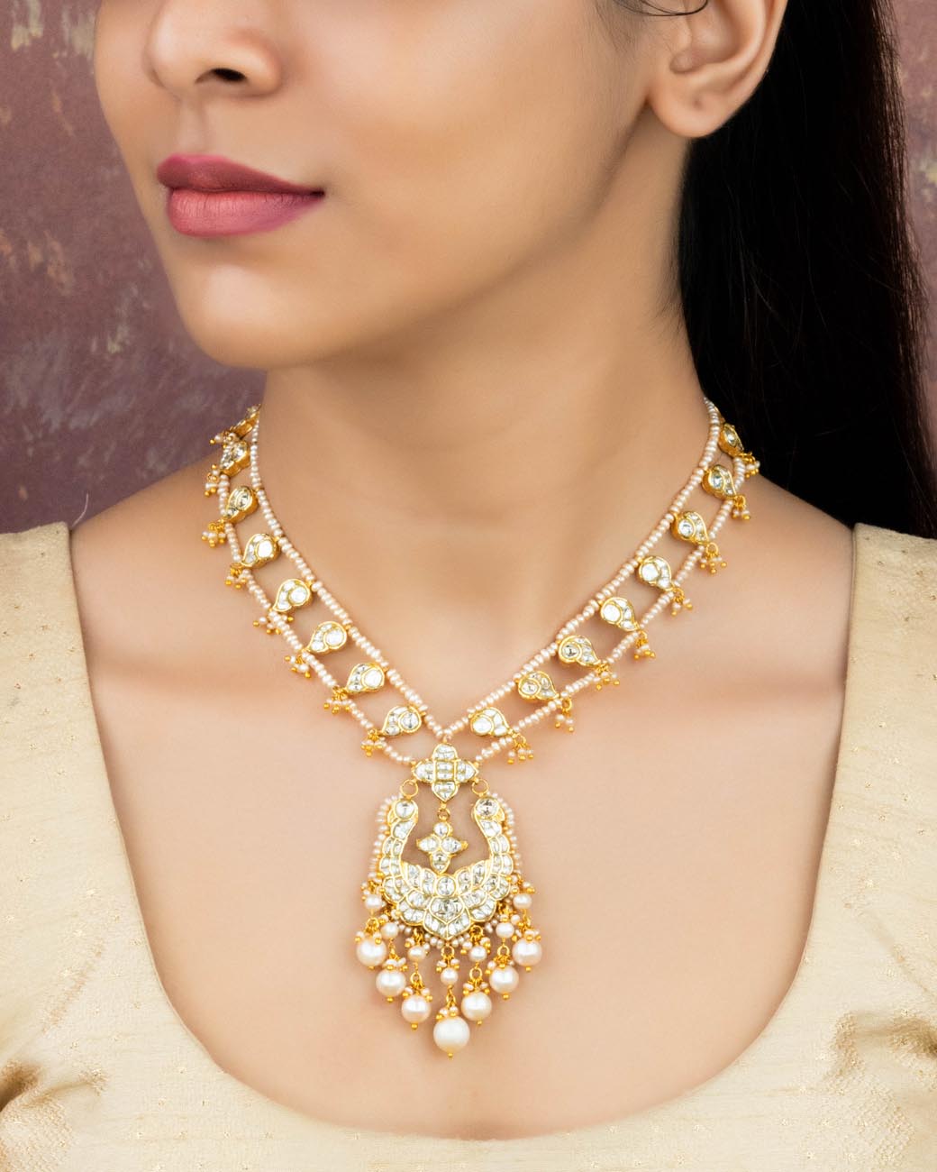 Shivakanta Polki Long Necklace