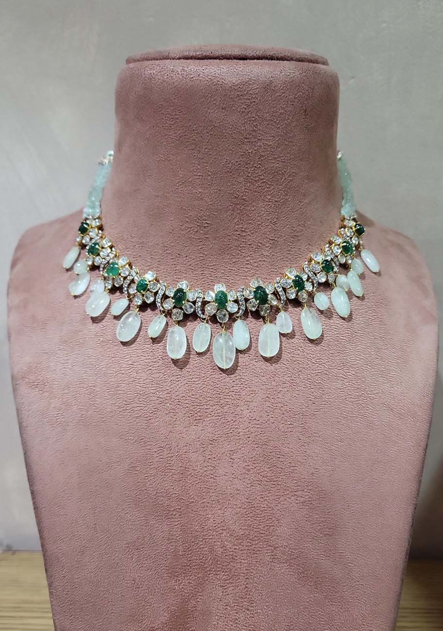 Sahana Polki And Diamond Necklace