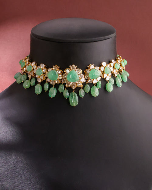 Kanishka Polki And Diamond Necklace