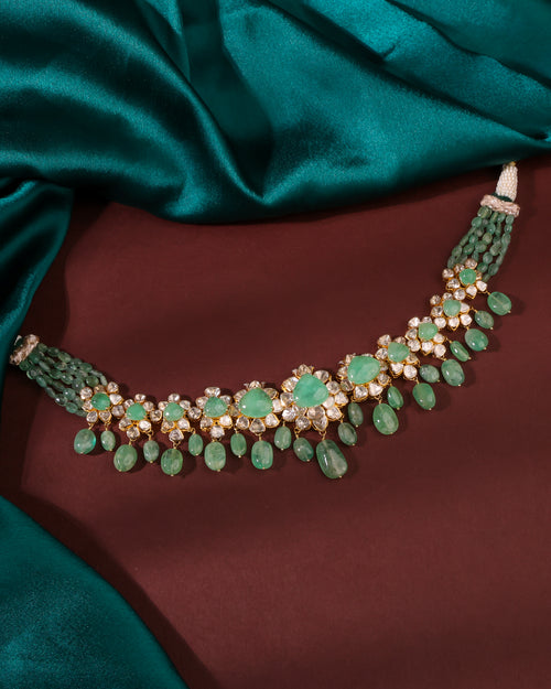 Kanishka Polki And Diamond Necklace