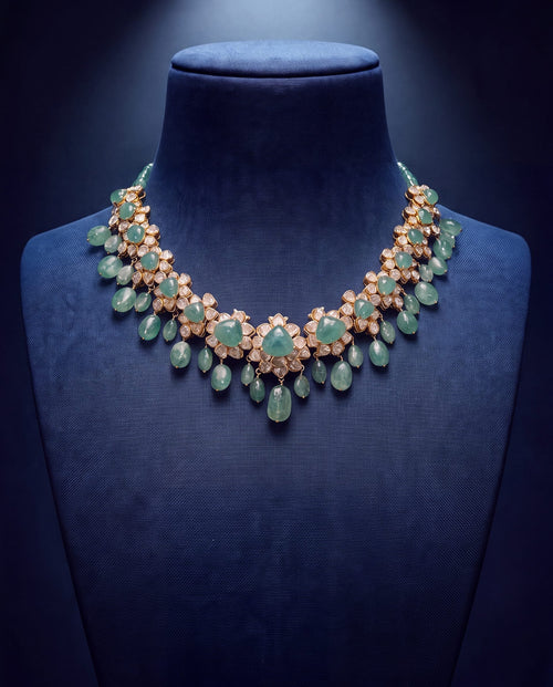 Kanishka Polki And Diamond Necklace
