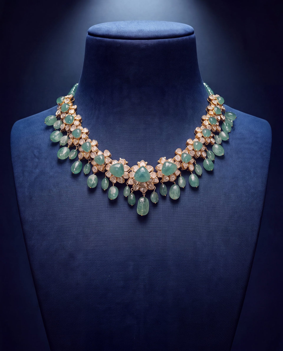 Kanishka Polki And Diamond Necklace