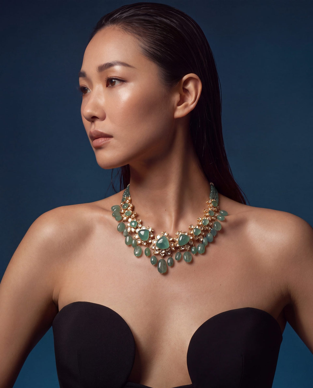 Kanishka Polki And Diamond Necklace