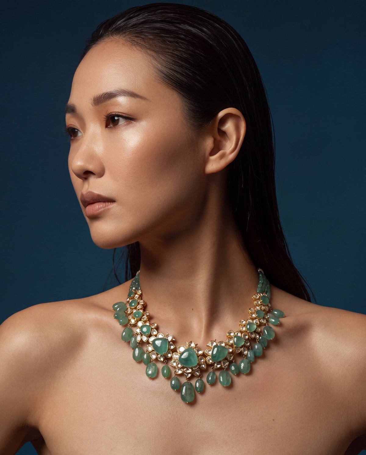 Kanishka Polki And Diamond Necklace