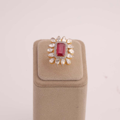 Cleo Polki And Diamond Ring