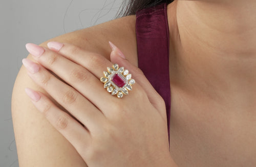 Cleo Polki And Diamond Ring