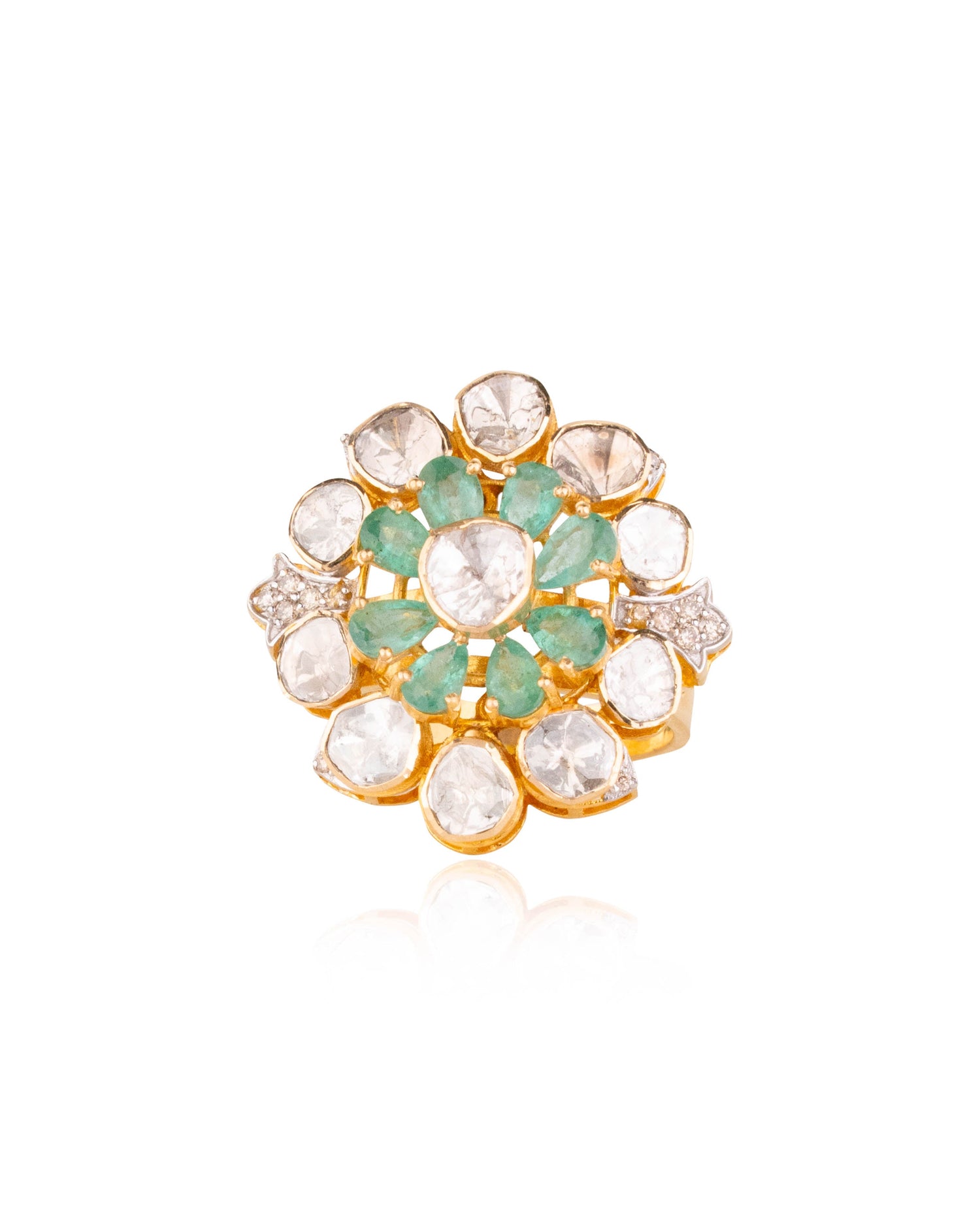 Celeste Polki And Diamond Ring