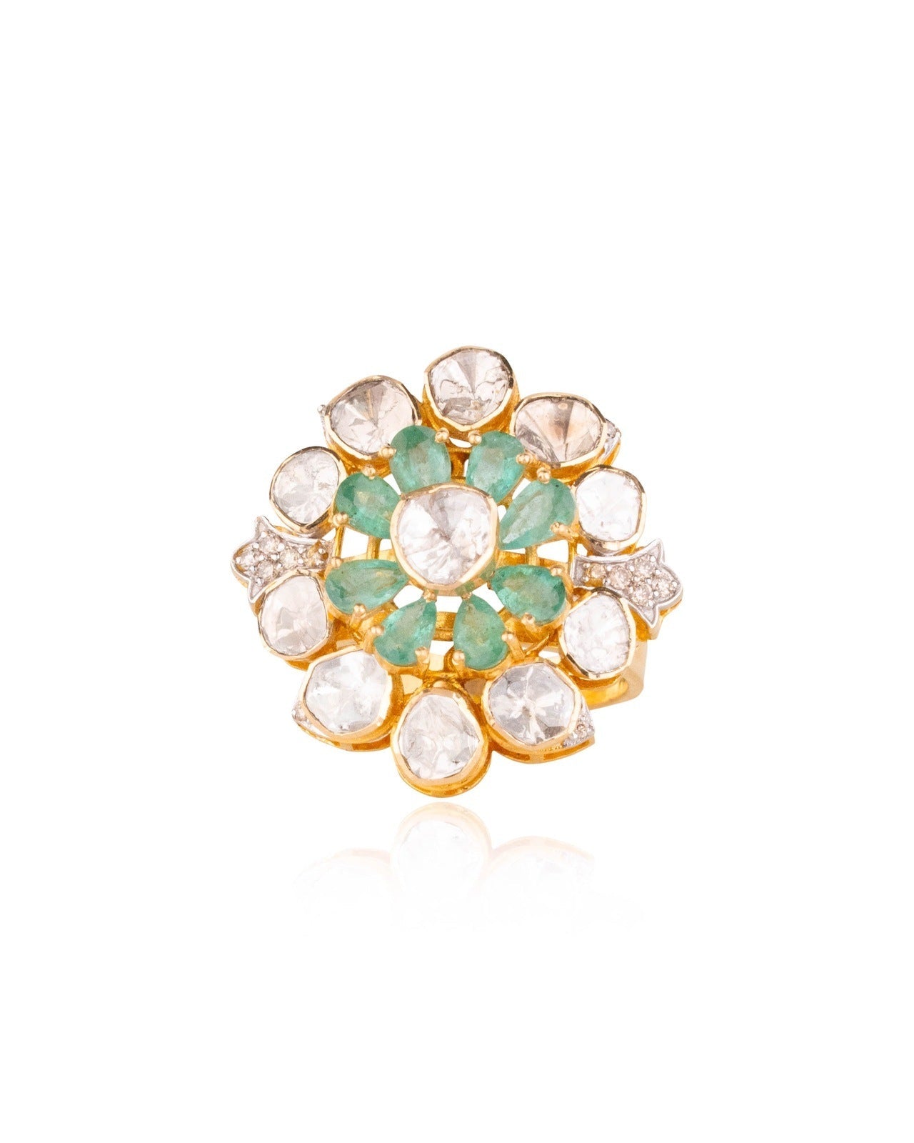 Celeste Polki And Diamond Ring