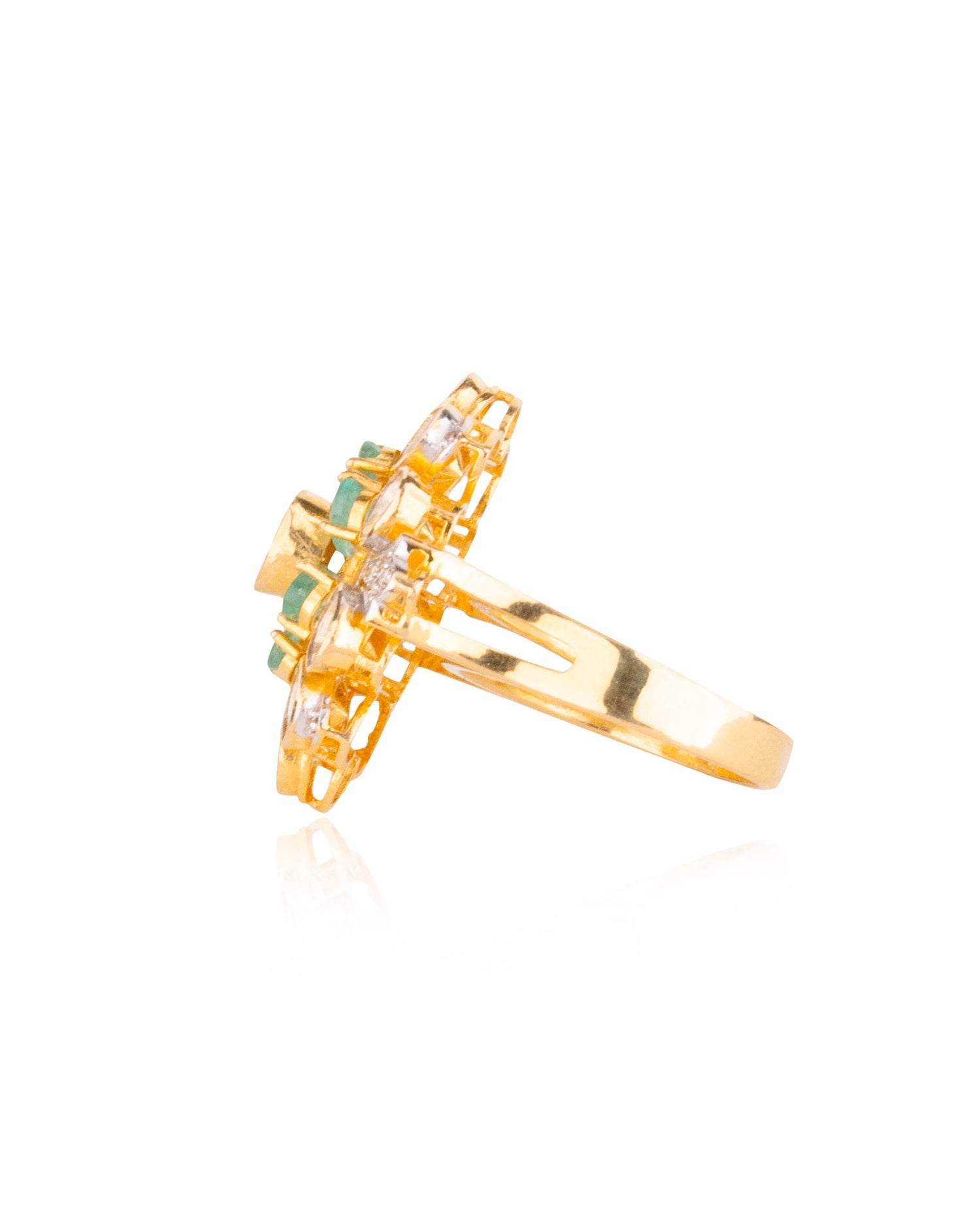 Celeste Polki And Diamond Ring