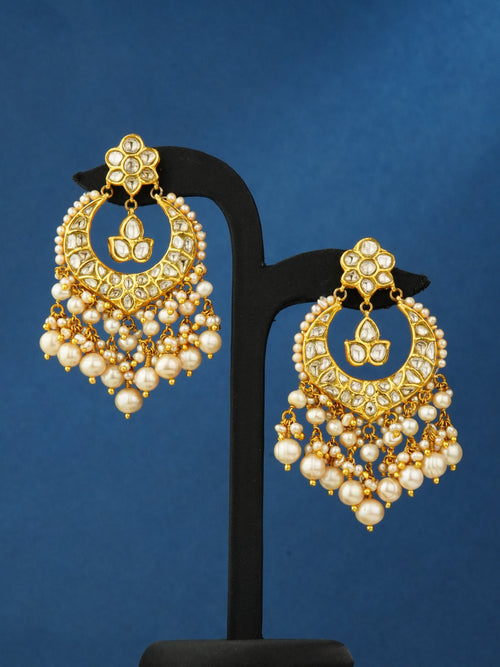 Polki Chandbali Earrings