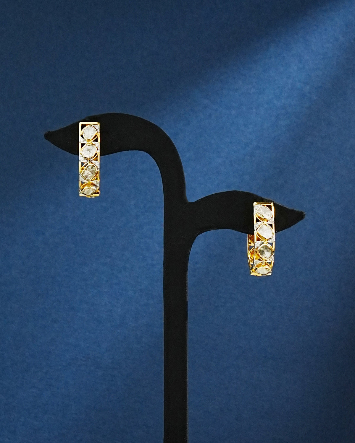 Polki Diamond Hoops for Women